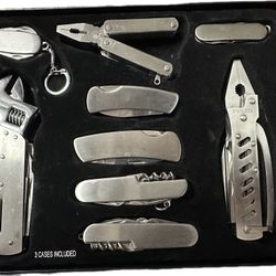 THE SHARPER IMAGE 12 in 1 Assorted Multi Tool Stainless Steel Set
