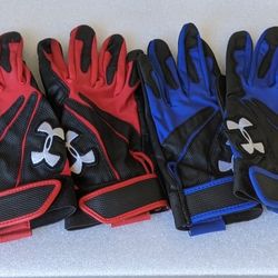New Under Armour Batting Gloves  Blue Size X large