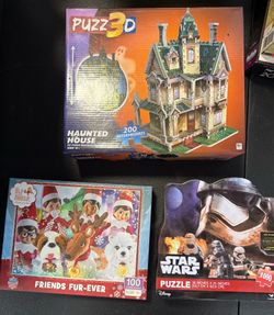 Assorted Jigsaw Puzzles - Buffalo, MB, Ceaco, and MasterPieces