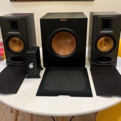 2.1 Stereo Setup - Audioengine Amp / Klipsch Speakers And Wireless Subwoofer For Home Theatre, Record Player 2.1 Vinyl, Computer, Or Gaming Setup