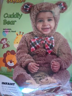 Cuddly Baer Costume.  Infant Size 0-6 Months.