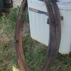Antique Wagon Wheel Steel Tires And Hub Parts