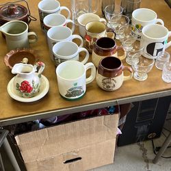 Assorted Mugs And Glassware