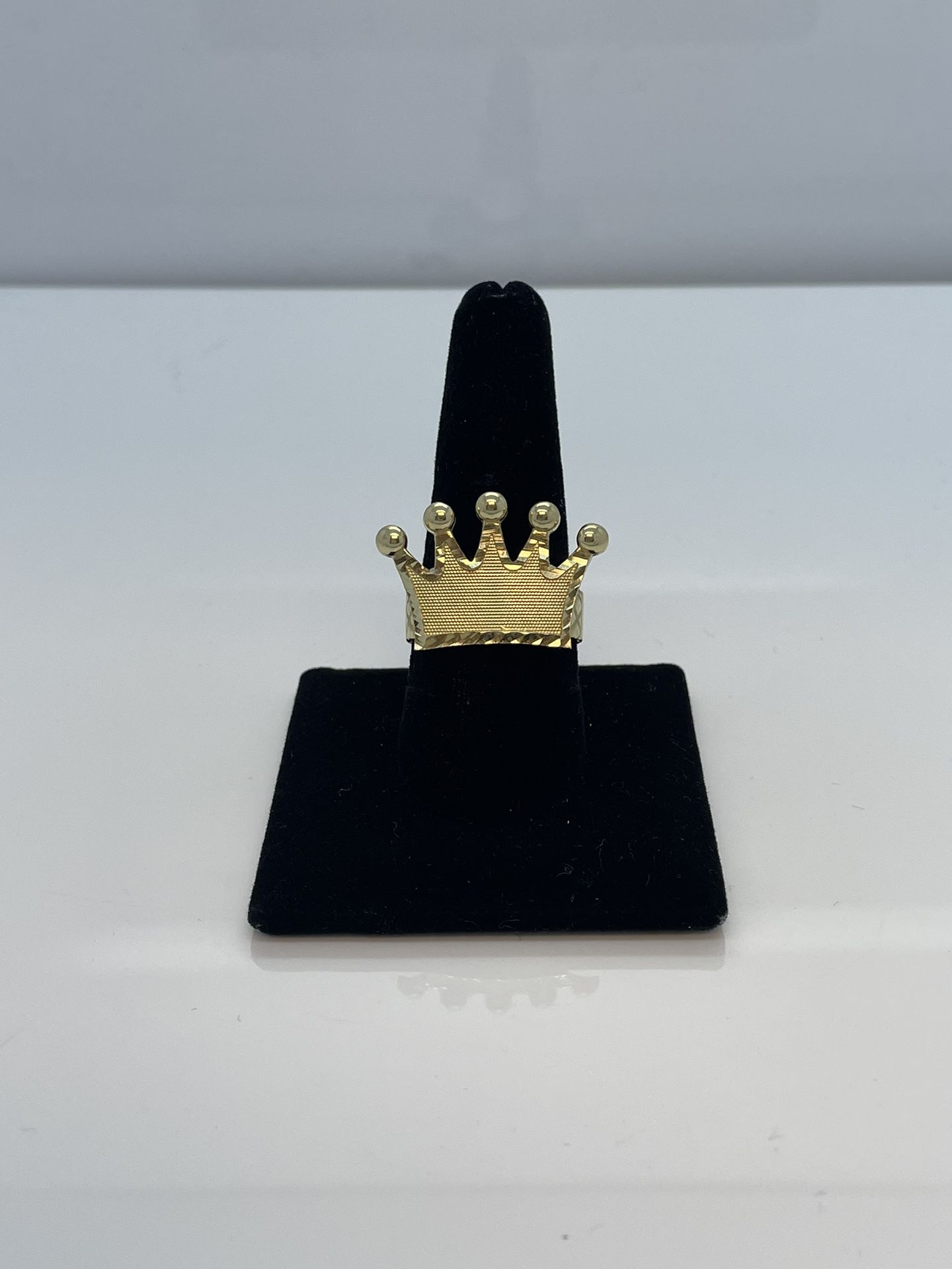 10K Gold Rind Crown Sign New 