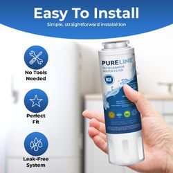 Pureline UKF8001 Refrigerator Water Filter Replacement, EDR4RXD1, Everydrop Filter 4, UKF8001AXX-750, UKF8001AXX-200, Maytag UKF8001, Whirlpool EDR4RX