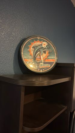 Miami dolphins wall clock 