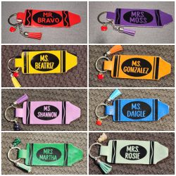 Personalized Leather Crayon Keychains – Only $12 FIRM