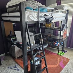 Metal Bunk Bed With Desk