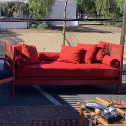 Red Daybed with Matching chairs 