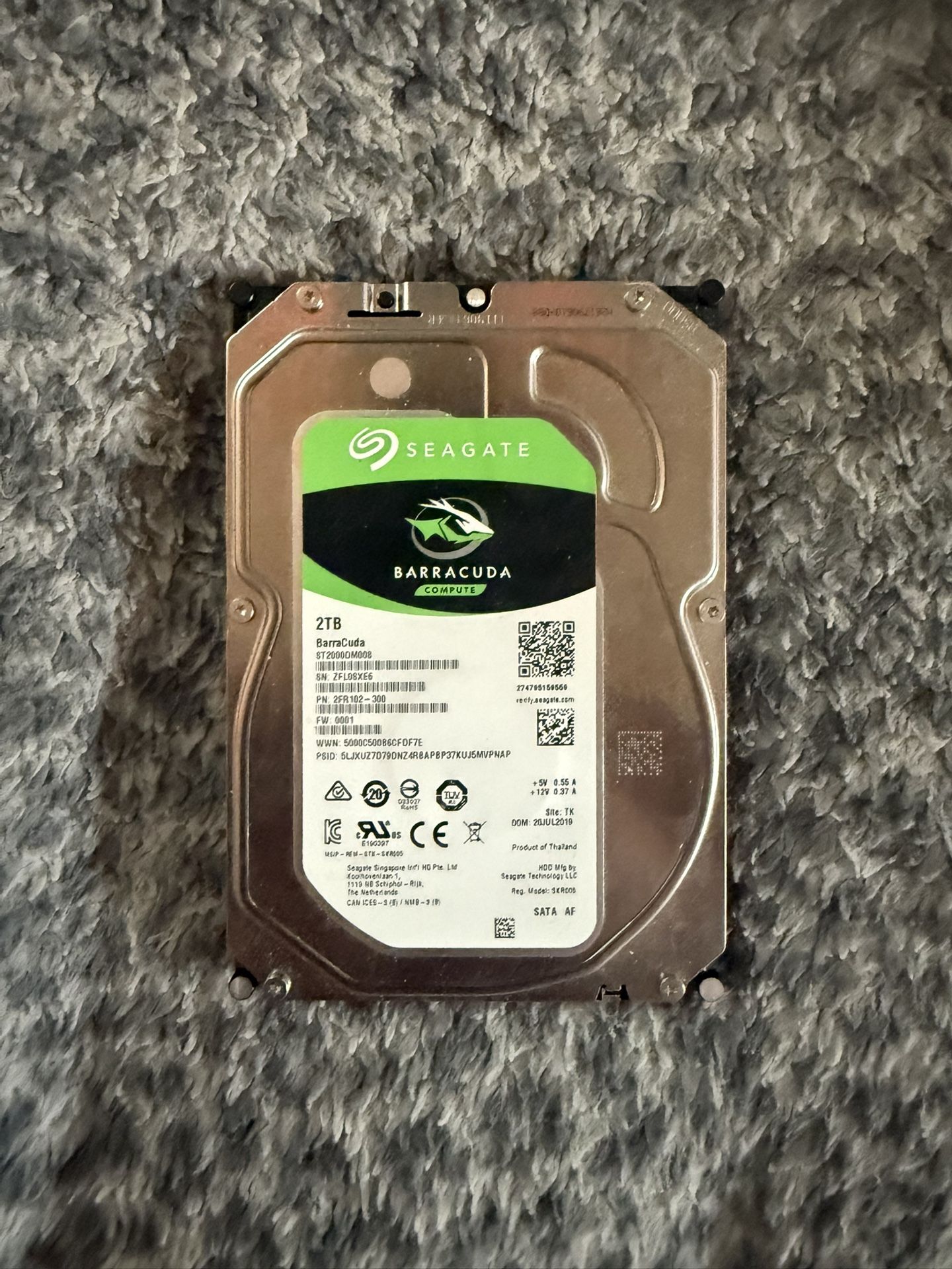 2tb Seagate Barracuda Hard drive