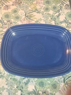 Fiestaware blue platter