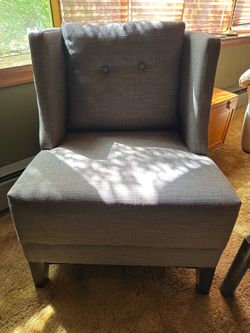 Gray upholstered chair