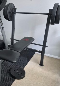 Bench press with multiple weights - $60