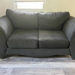 Dark Grey Loveseat Couch