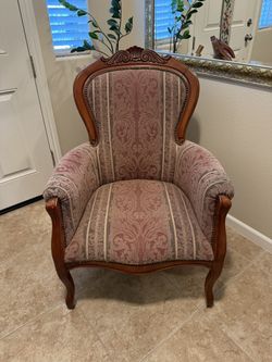 Upholstered Solid Wood Accent Arm Chair