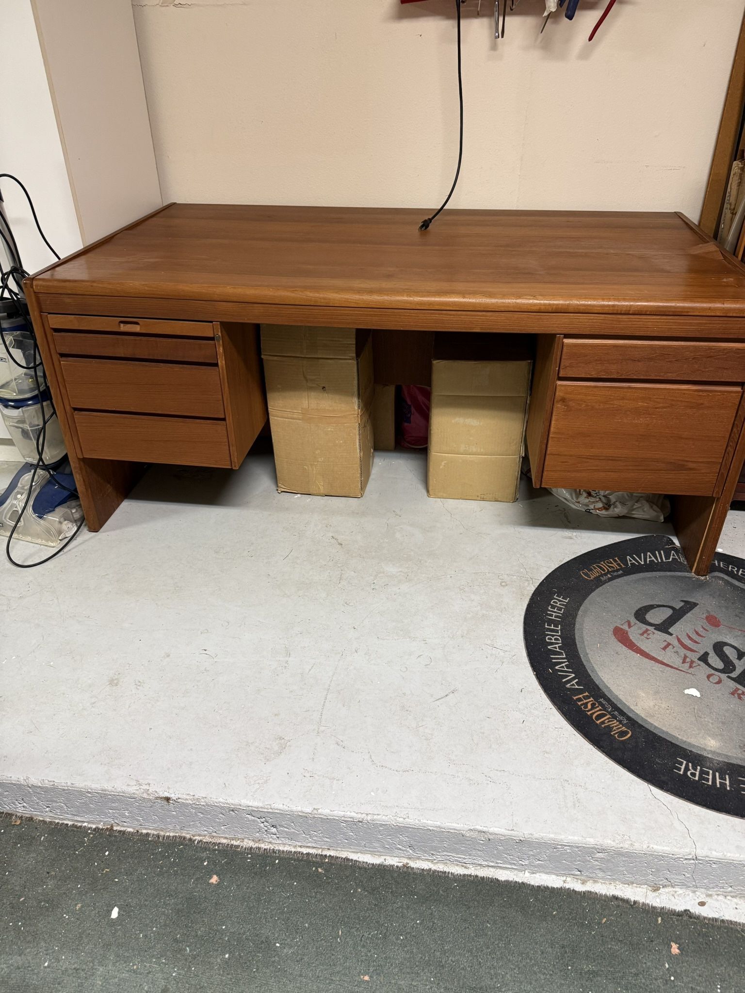 Solid Teak Wood Desk With Drawers