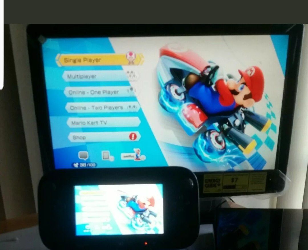 Nintendo Wii U with Mario kart 8 games