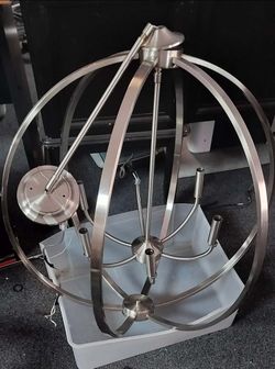 Modern Brushed Nickel Orb Chandelier