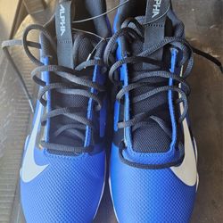 New Nike Alpha Menace 4 Shark Football Cleats Mens Hyper Royal Blue FN0028 Sz 10