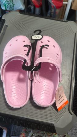 New pink slip on shoes