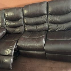 Dark Brown Leather Couches 