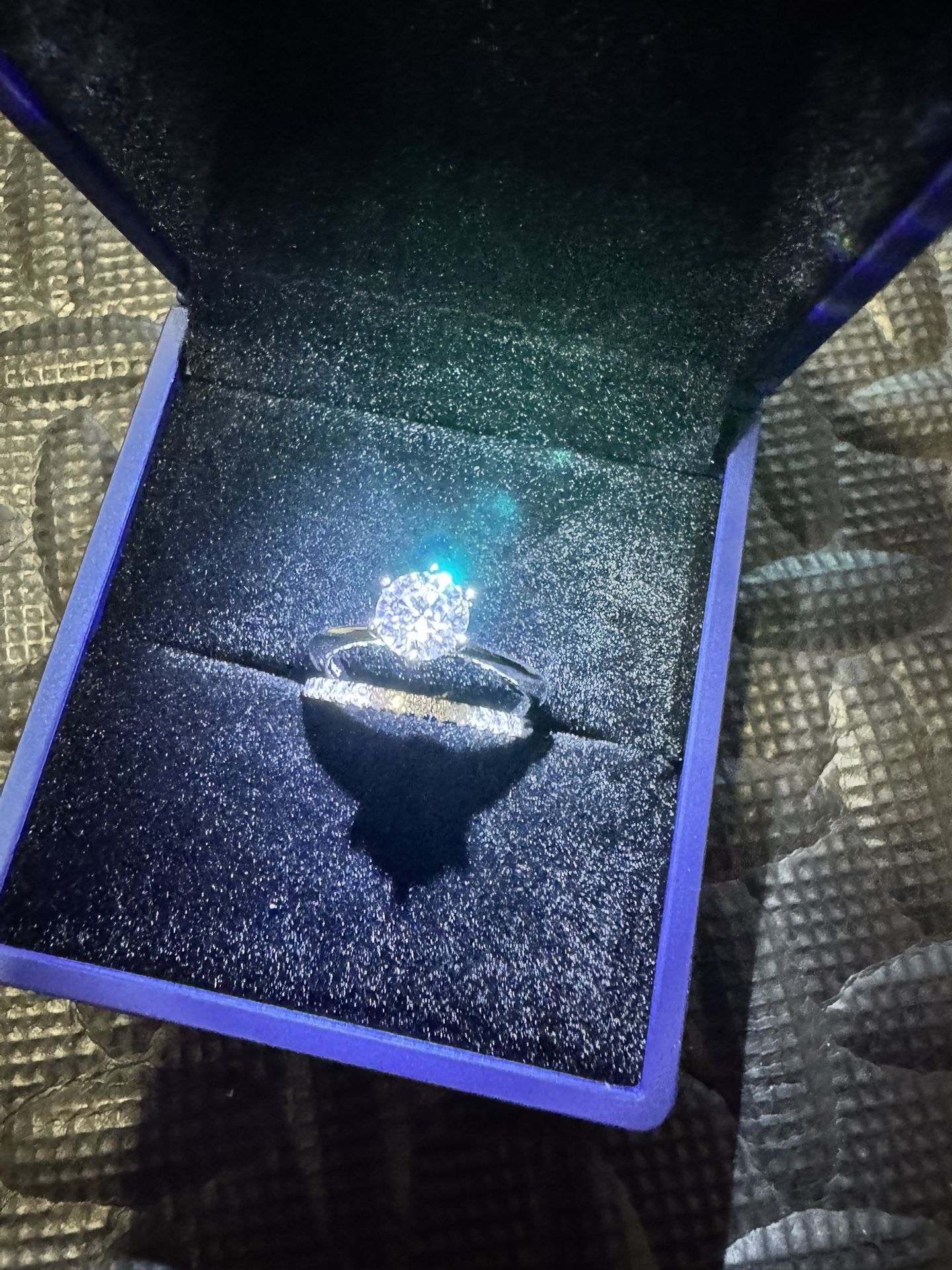 Brand New 2ct Moissanite Diamond S925 Sterling Silver Wedding Band And Engagement Ring Various Sizes