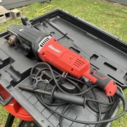 BAUER 13 Amp 1/2 in. 2-Speed Right Angle Drill Kit -