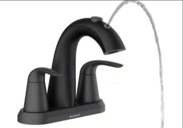 Glacier Bay Nadina 4 in. Centerset Double Handle Bathroom Fountain Faucet in Matte Black