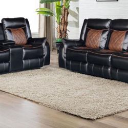 2 Tone Reclining Sofa And Loveseat 