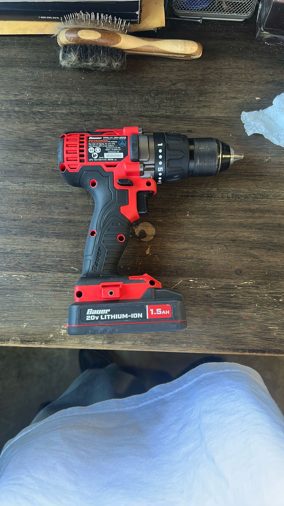 Bauer Power Drill 20v Lithium-ion 1.5AH
