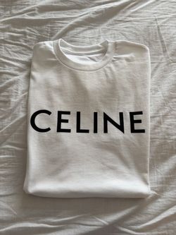 WHITE CELINE T-SHIRT SIZE MEDIUM MEN
