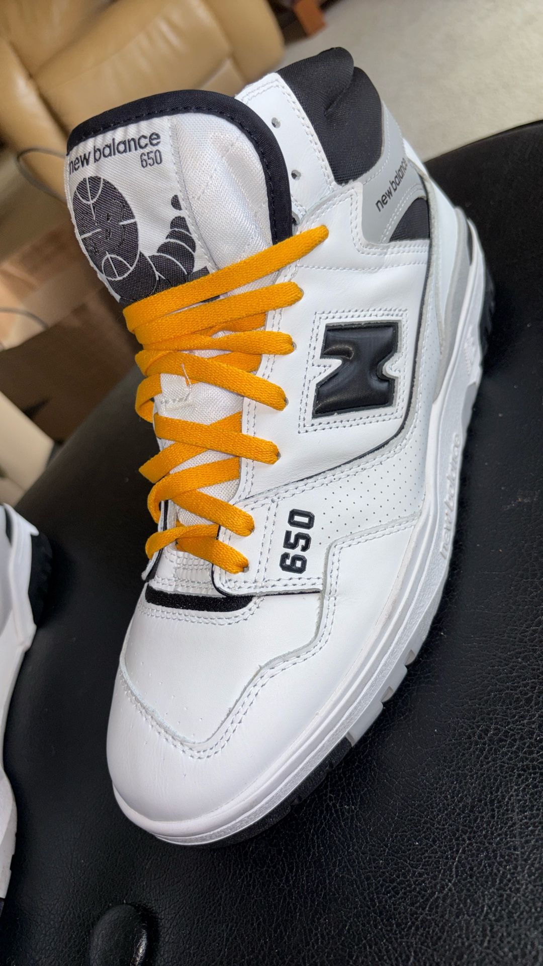 New Balance 650’s in white with black accents. shoes are brand new without box.