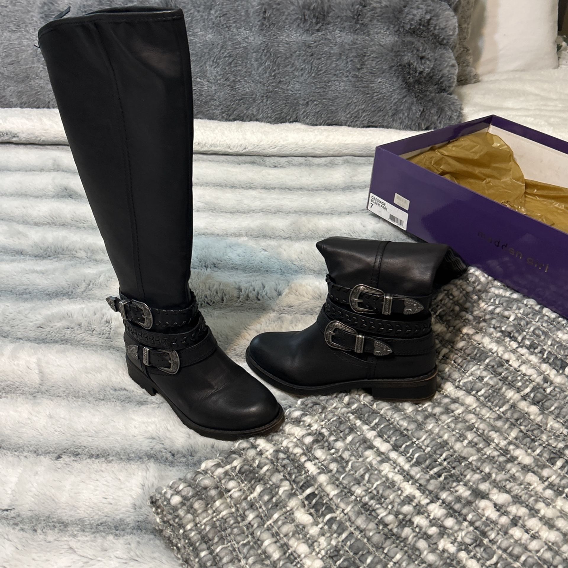 New Madden Girl boots size 7, black