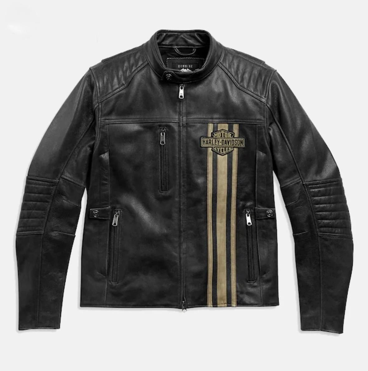 Harley Davidson Men's H-D Triple Vent Passing Link II Leather Jacket