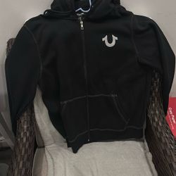 Black True Religion Zip Up 