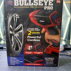 Bullseye Pro Rechargeable Tire Inflator Cordless Air Compressor Digital PSI Gauge