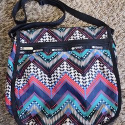 Le Sportsac Purse Crossbody Bag Aztec Geometric Multicolor 