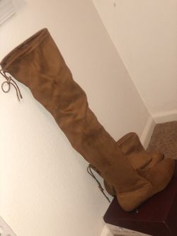 Thigh high boots (Camel suede)
