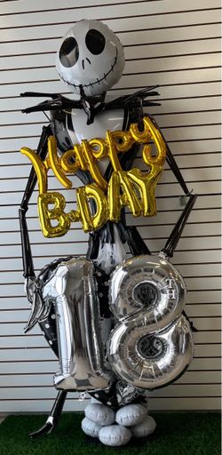 Jack Skellington Birthday Balloon Stack