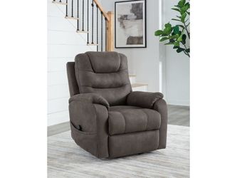 Snowfield Gunmetal Power Lift Recliner