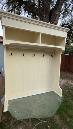 White hall tree  hutch