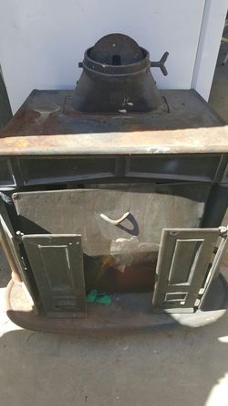 Antique Cast Iron Fireplace