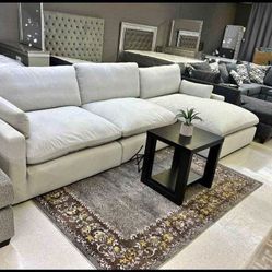Elyza Linen 3 Piece With Chaise By Ashley $10 Down Payment And Financing Available