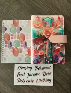 Flowered Cross Budget Binder