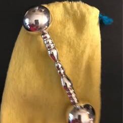 Sterling Silver Engravable Baby Rattle