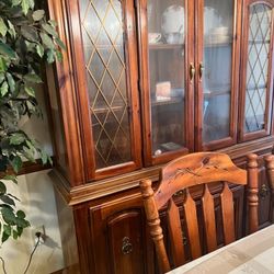 Beautiful Wood 2 Piece China Cabinet