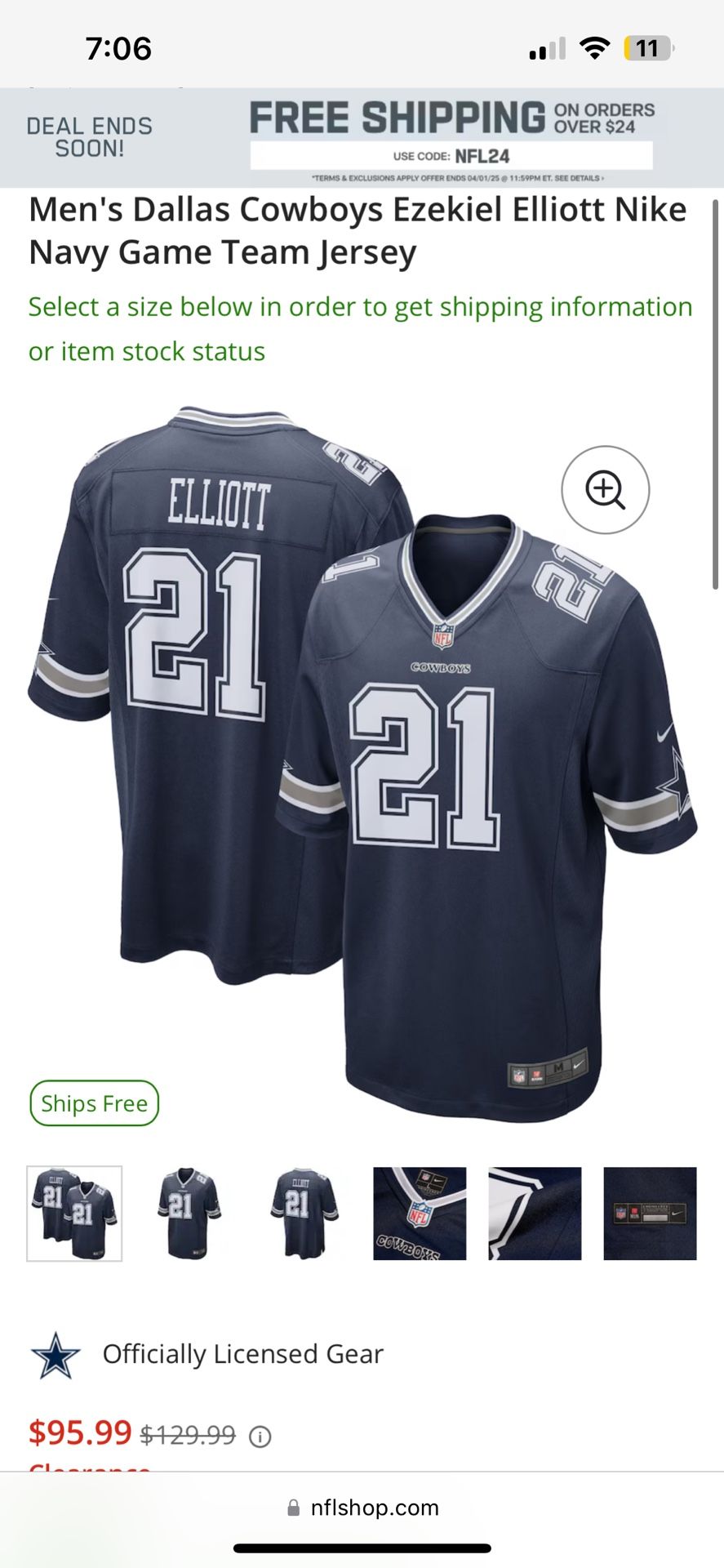 Cowboys Jersey XL