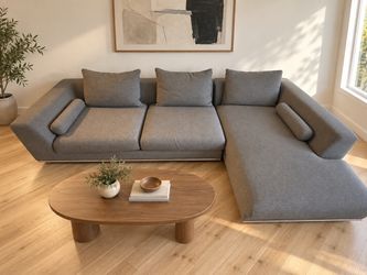Perazzi Gray Chaise Sectional Couch – Delivery Available