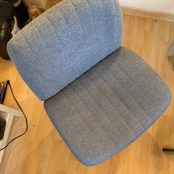 OLIXIS Criss Cross Adjustable Swivel Task Chair – Wide Armless Office / Desk / Vanity Chair with Comfy Fabric Upholstery