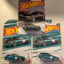 Hot Wheels-'90 Honda Civic EF/' 92 Honda Civic EG